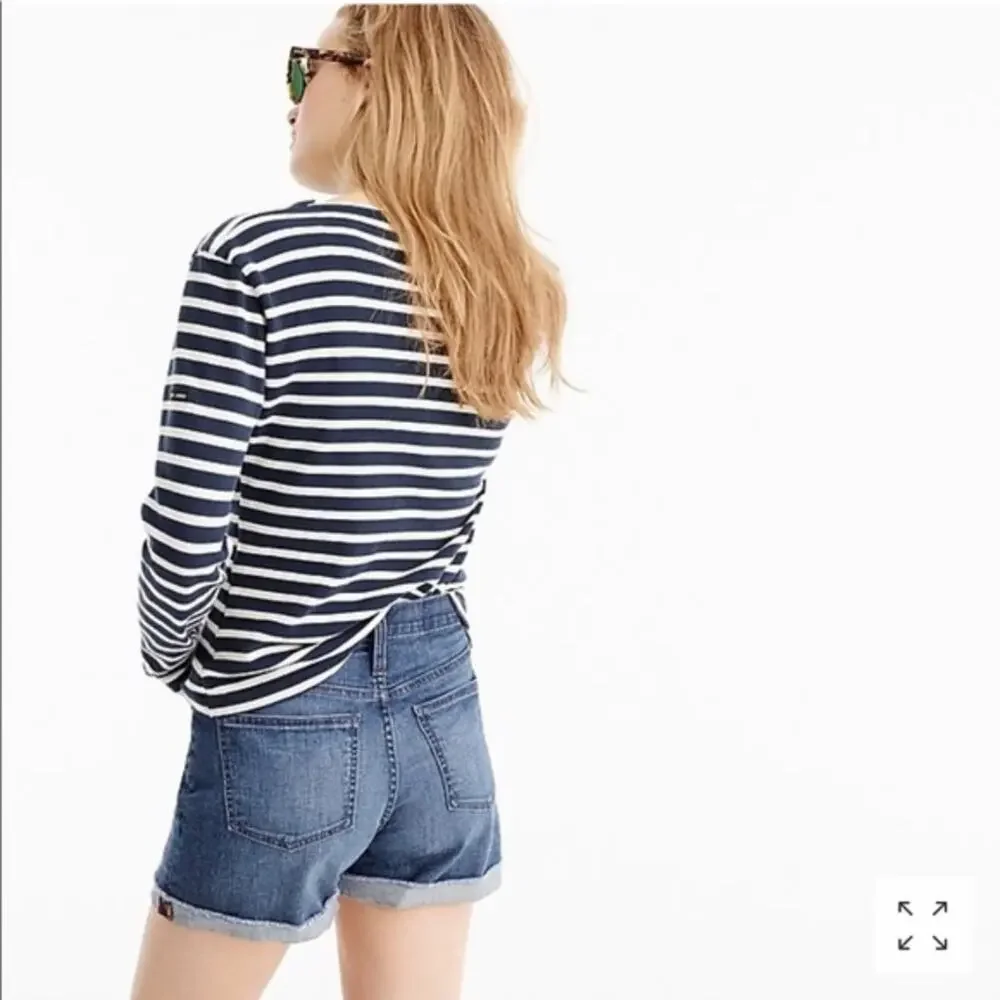 J. Crew High Rise Denim Cuffed Shorts Size 24
